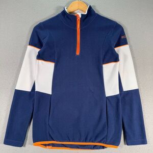 Roxy Girl Sayna Quarter Zip Fleece Sweatshirt Girls XL‎ 14 Blue Stretch Fitted